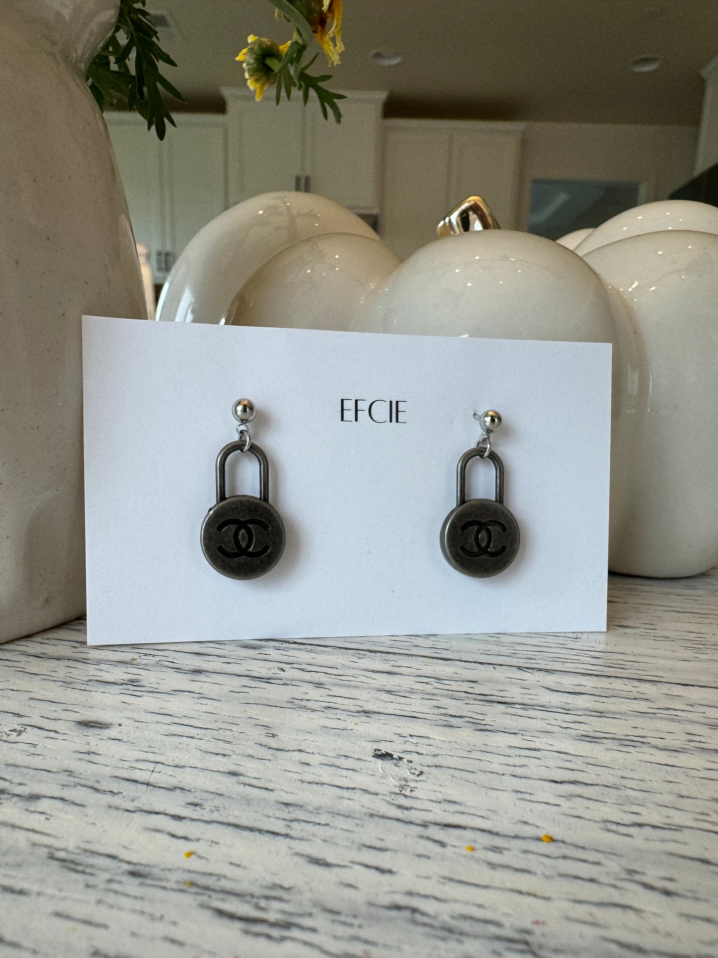 Gunmetal earrings